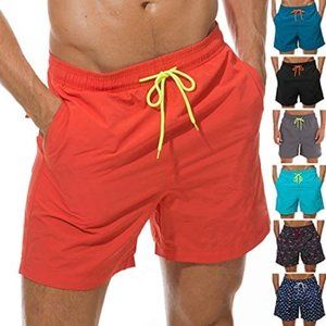 Brand New In Package Men's Orange Swim Trunks - SILKWORLD